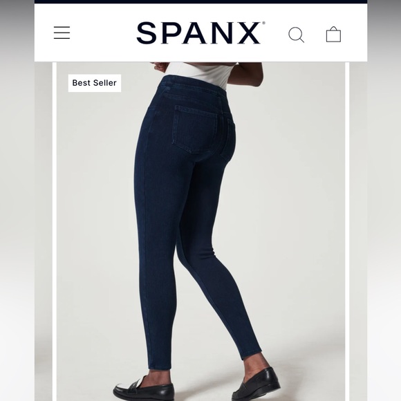 Spanx Petite Jean-ish Leggings Women’s Size Small - Picture 2 of 7